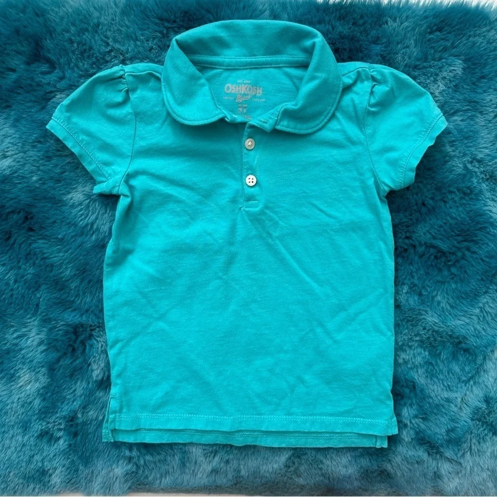 OshKosh Toddler Girl Short Sleeve Polo Shirt Size 3T